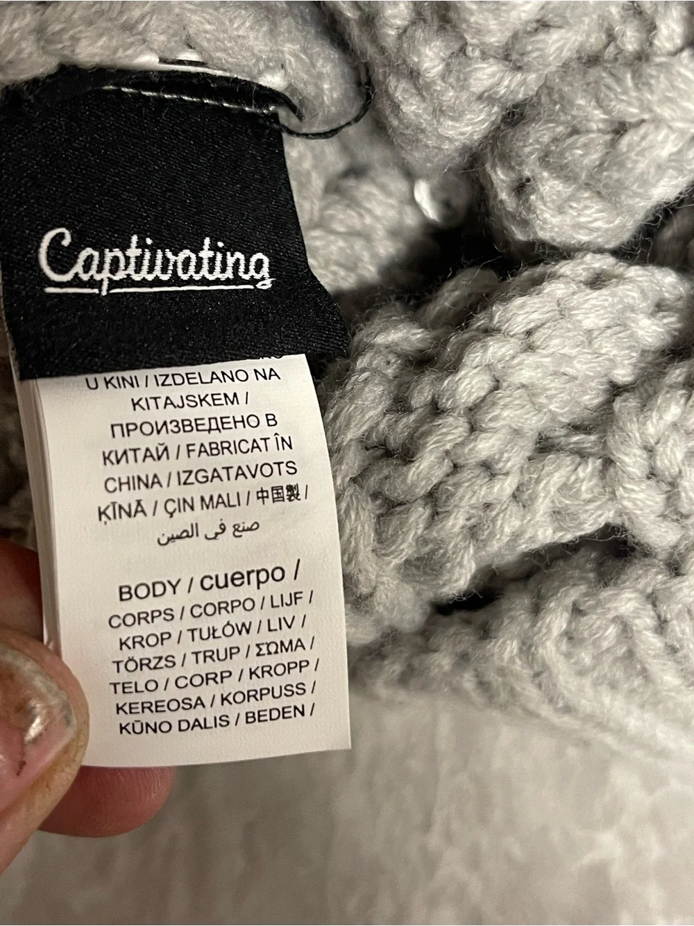 PSU Nittany Lions Captivating Brand Cuff Knit Pom Beanie Grey Hat